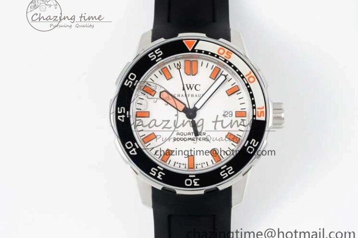 MIROTIME 0426 Aquatimer Automatic SS RSF 1:1 Best Edition White Orange Dial on Black Rubber Strap A Supportive 7069